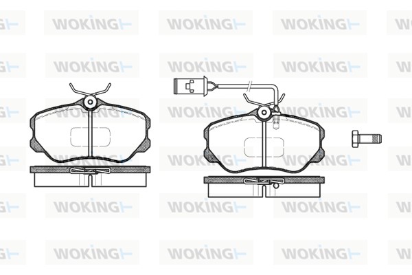 Комплект тормозных колодок дисковый тормоз WOKING P2033.12