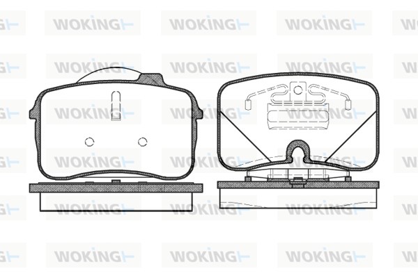 Комплект тормозных колодок дисковый тормоз WOKING P2283.00