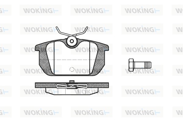 Комплект тормозных колодок дисковый тормоз WOKING P3313.10