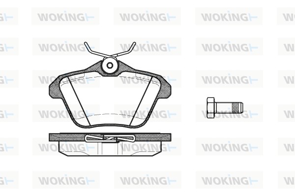 Комплект тормозных колодок дисковый тормоз WOKING P4813.10