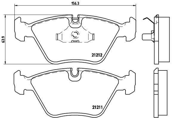 Комплект тормозных колодок дисковый тормоз prime line BREMBO P 61 049