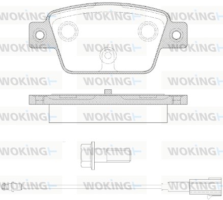 Комплект тормозных колодок дисковый тормоз WOKING P9613.12