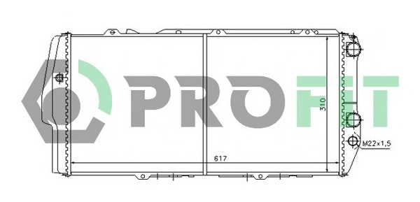 Радиатор охлаждение двигателя PROFIT PR 0011A1