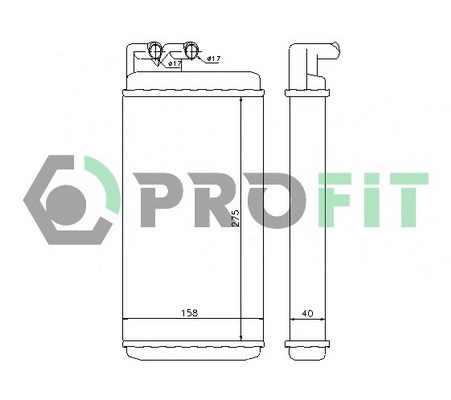 Теплообменник отопление салона PROFIT PR 0012N1
