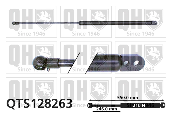 Газовая пружина крышка багажник QUINTON HAZELL QTS128263