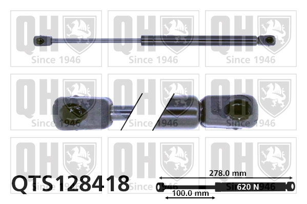 Газовая пружина крышка багажник QUINTON HAZELL QTS128418