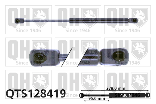 Газовая пружина крышка багажник QUINTON HAZELL QTS128419