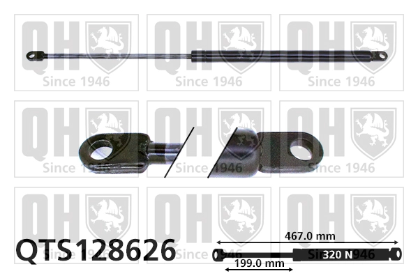Газовая пружина капот QUINTON HAZELL QTS128626
