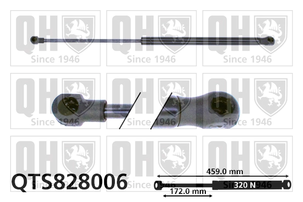 Газовая пружина крышка багажник QUINTON HAZELL QTS828006
