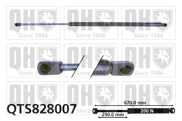 Газовая пружина капот QUINTON HAZELL QTS828007