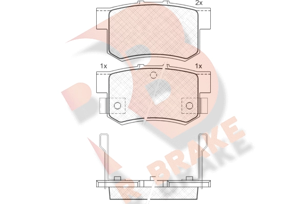 Комплект тормозных колодок дисковый тормоз R BRAKE RB0798