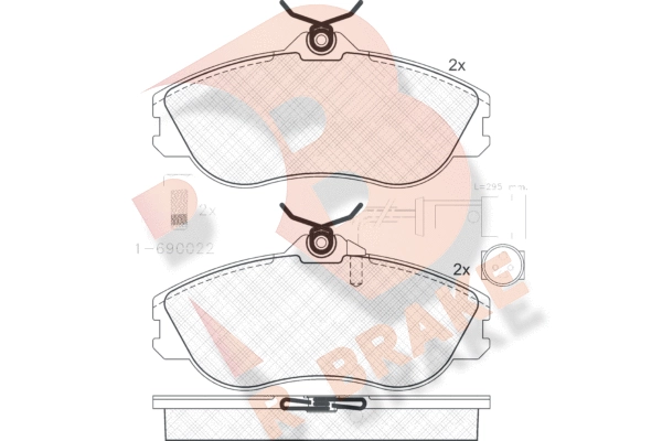 Комплект тормозных колодок дисковый тормоз R BRAKE RB0873-202