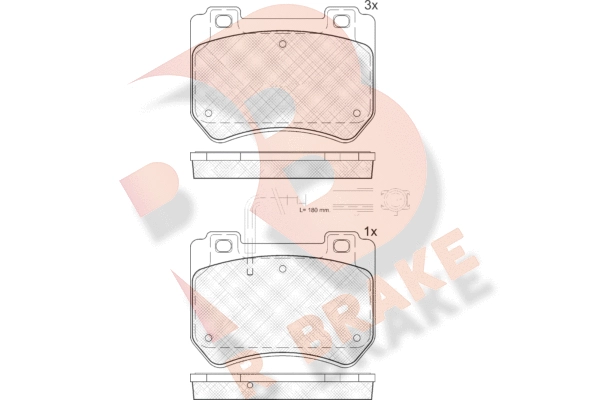 Комплект тормозных колодок дисковый тормоз R BRAKE RB1932