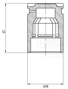 Поршень корпус скобы тормоза TRIALLI RCF 032019P