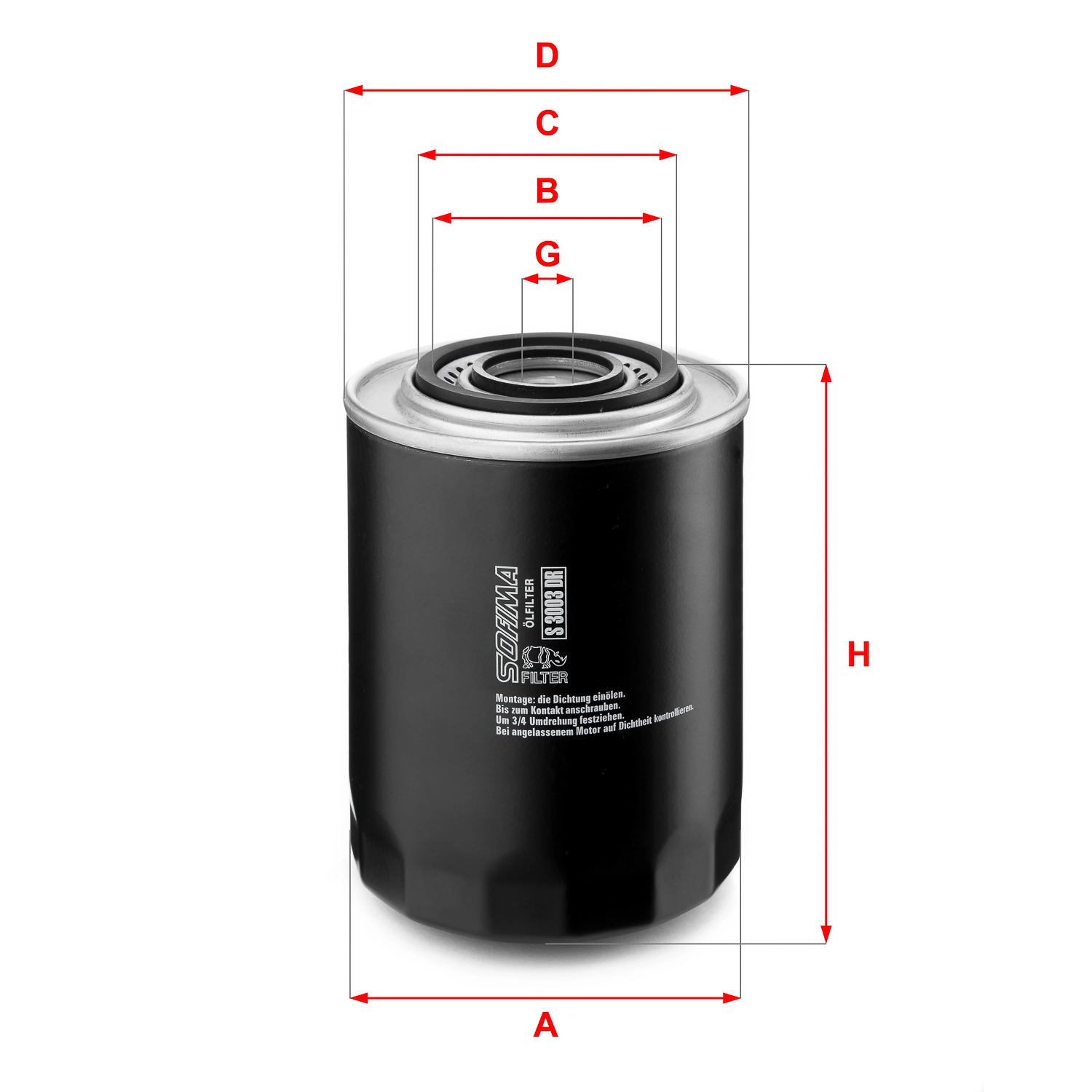 Масляный фильтр SOFIMA S 3003 DR