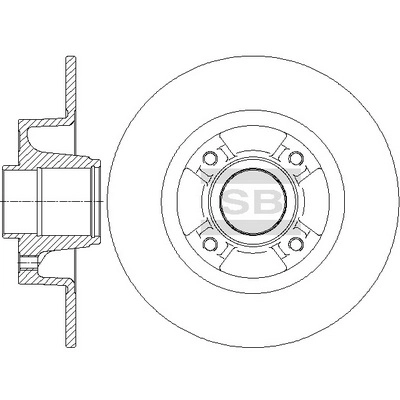 Тормозной диск HI-Q SD3064