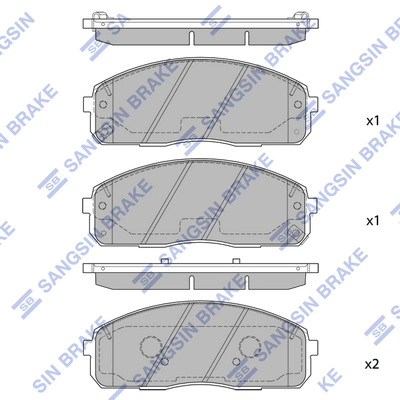 Комплект тормозных колодок дисковый тормоз HI-Q SP1174A