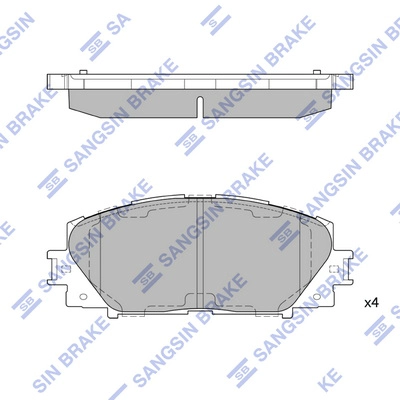 Комплект тормозных колодок дисковый тормоз HI-Q SP1377A