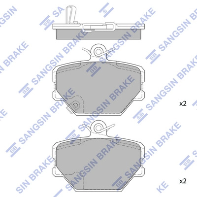 Комплект тормозных колодок дисковый тормоз HI-Q SP1674