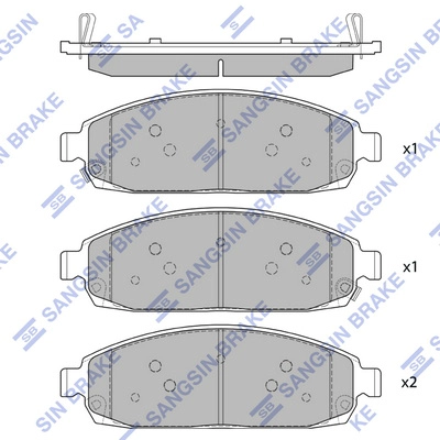 Комплект тормозных колодок дисковый тормоз HI-Q SP1676
