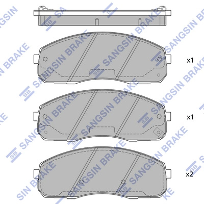 Комплект тормозных колодок дисковый тормоз HI-Q SP1735