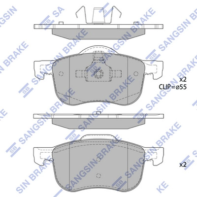 Комплект тормозных колодок дисковый тормоз