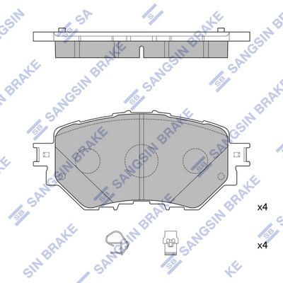 Комплект тормозных колодок дисковый тормоз HI-Q SP4123