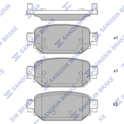 Комплект тормозных колодок дисковый тормоз HI-Q SP4178