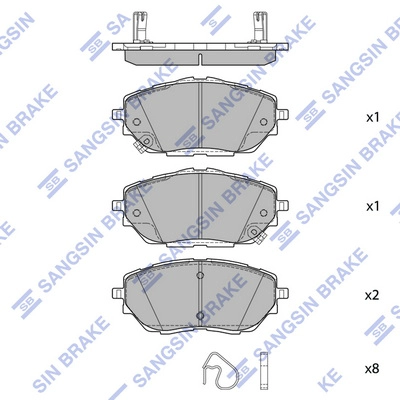Комплект тормозных колодок дисковый тормоз HI-Q SP4213