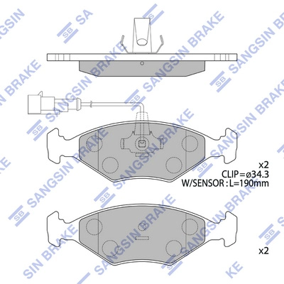 Комплект тормозных колодок дисковый тормоз HI-Q SP4236