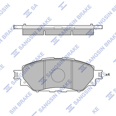 Комплект тормозных колодок дисковый тормоз HI-Q SP4243