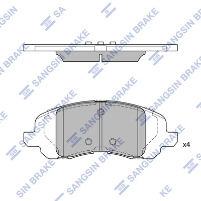 Комплект тормозных колодок дисковый тормоз HI-Q SP4276