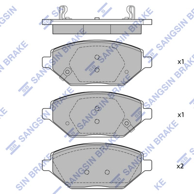 Комплект тормозных колодок дисковый тормоз HI-Q SP4278