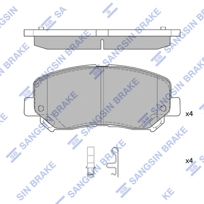 Комплект тормозных колодок дисковый тормоз HI-Q SP4322