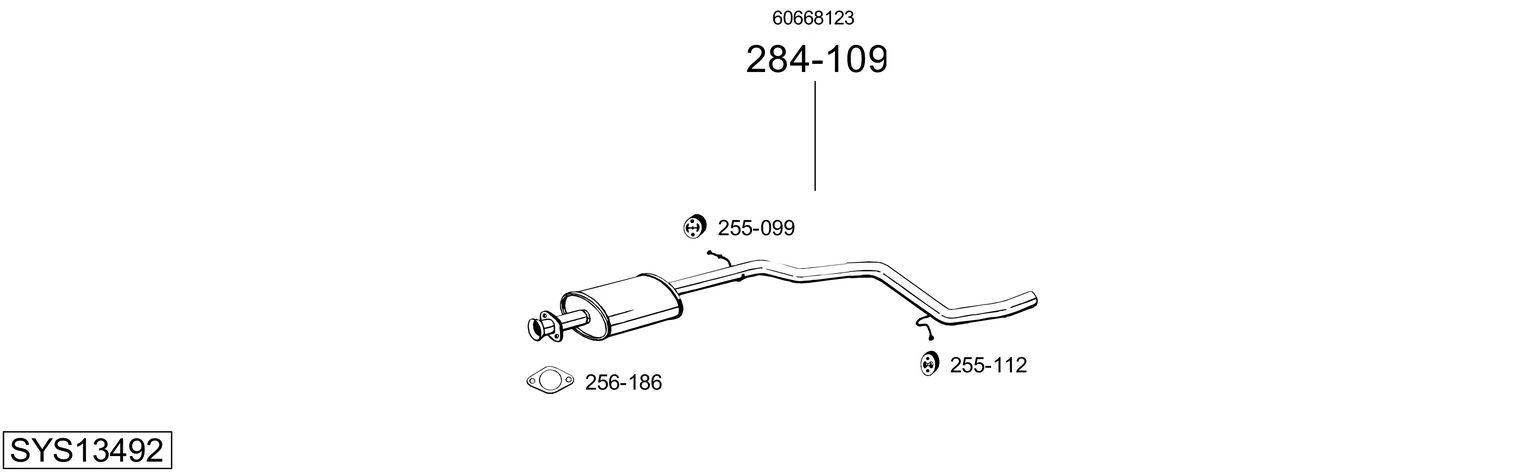 Система выпуска ог BOSAL SYS13492