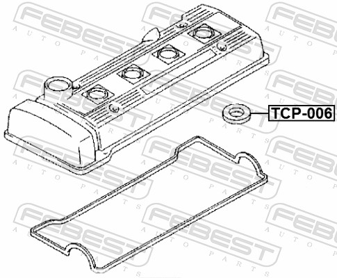 Уплотнительное кольцо шахта свечи FEBEST TCP-006
