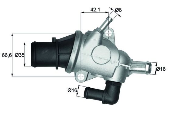 Термостат охлаждающая жидкость behr MAHLE/KNECHT TI 125 88