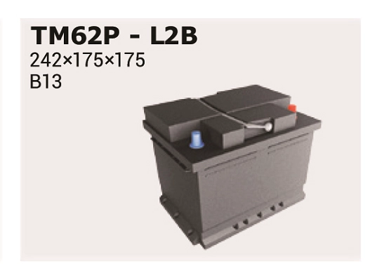 Стартерная аккумуляторная батарея magic +30 IPSA TM62P