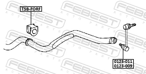Опора стабилизатор FEBEST TSB-FORF