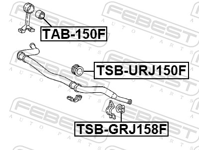Опора стабилизатор FEBEST TSB-URJ150F