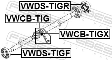 Шарнир продольный вал FEBEST VWDS-TIGR