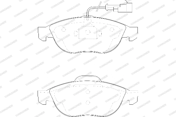 Комплект тормозных колодок дисковый тормоз WAGNER WBP23140A