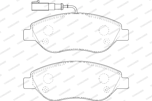 Комплект тормозных колодок дисковый тормоз WAGNER WBP23711A