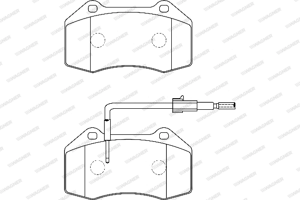 Комплект тормозных колодок дисковый тормоз WAGNER WBP24687A