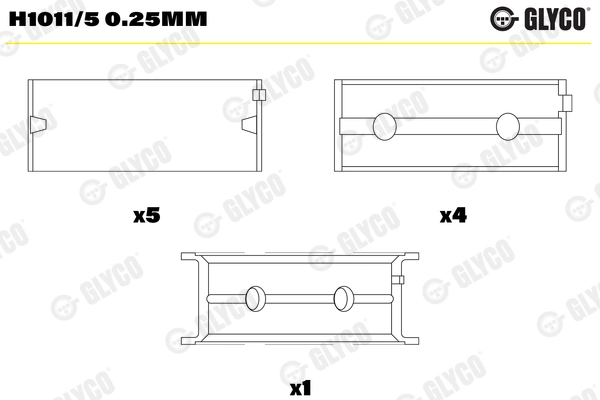 Комплект подшипников коленчатого вала WILMINK GROUP WG1155179