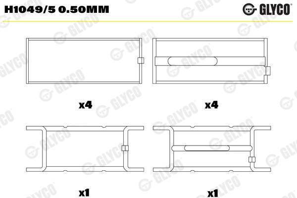 Комплект подшипников коленчатого вала WILMINK GROUP WG1186123