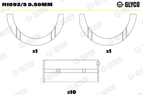 Комплект подшипников коленчатого вала WILMINK GROUP WG1186192