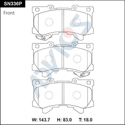 Комплект тормозных колодок дисковый тормоз ADVICS SN336P