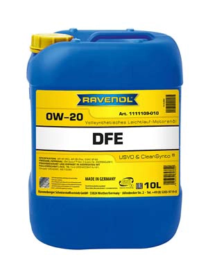 Моторное масло ravenol dfe sae 0w-20 RAVENOL 1111109-010-01-999