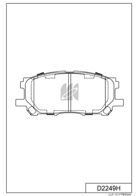 Комплект тормозных колодок дисковый тормоз MK KASHIYAMA D2249H